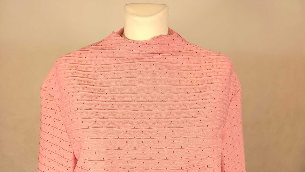 piękna asymetryczna plisowana długa sukienka S ażurowa wesele święta