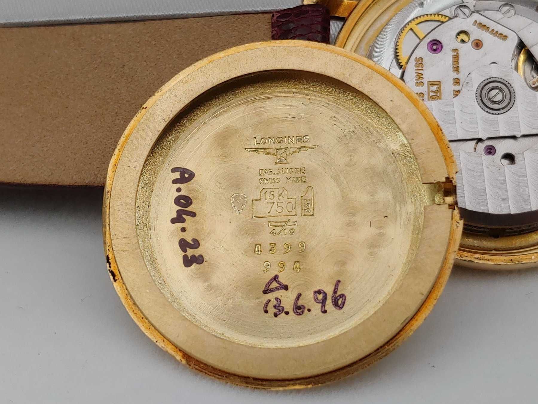 złoty zegarek longines 18k automat