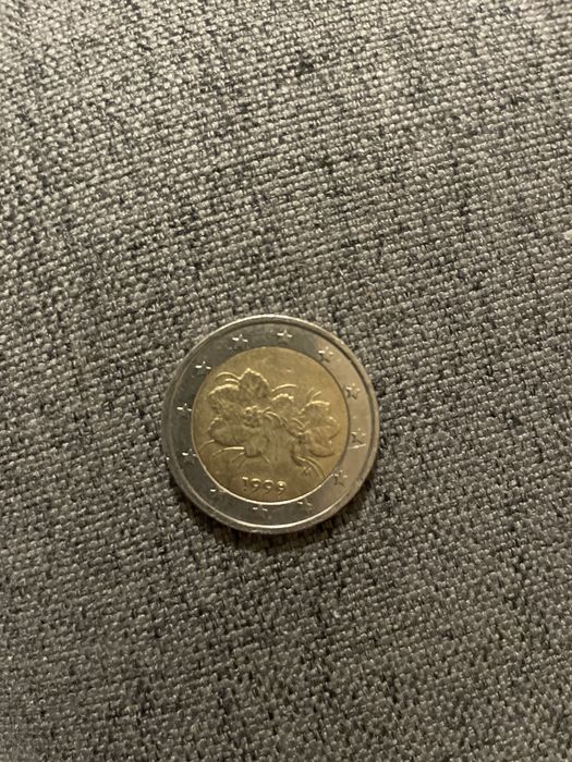 Moeda 2 euros com defeito