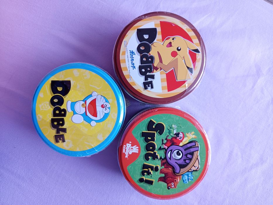 Dobble Pokemony, Dobble zwierzęta, Dobble Doraemon japoński kot anime