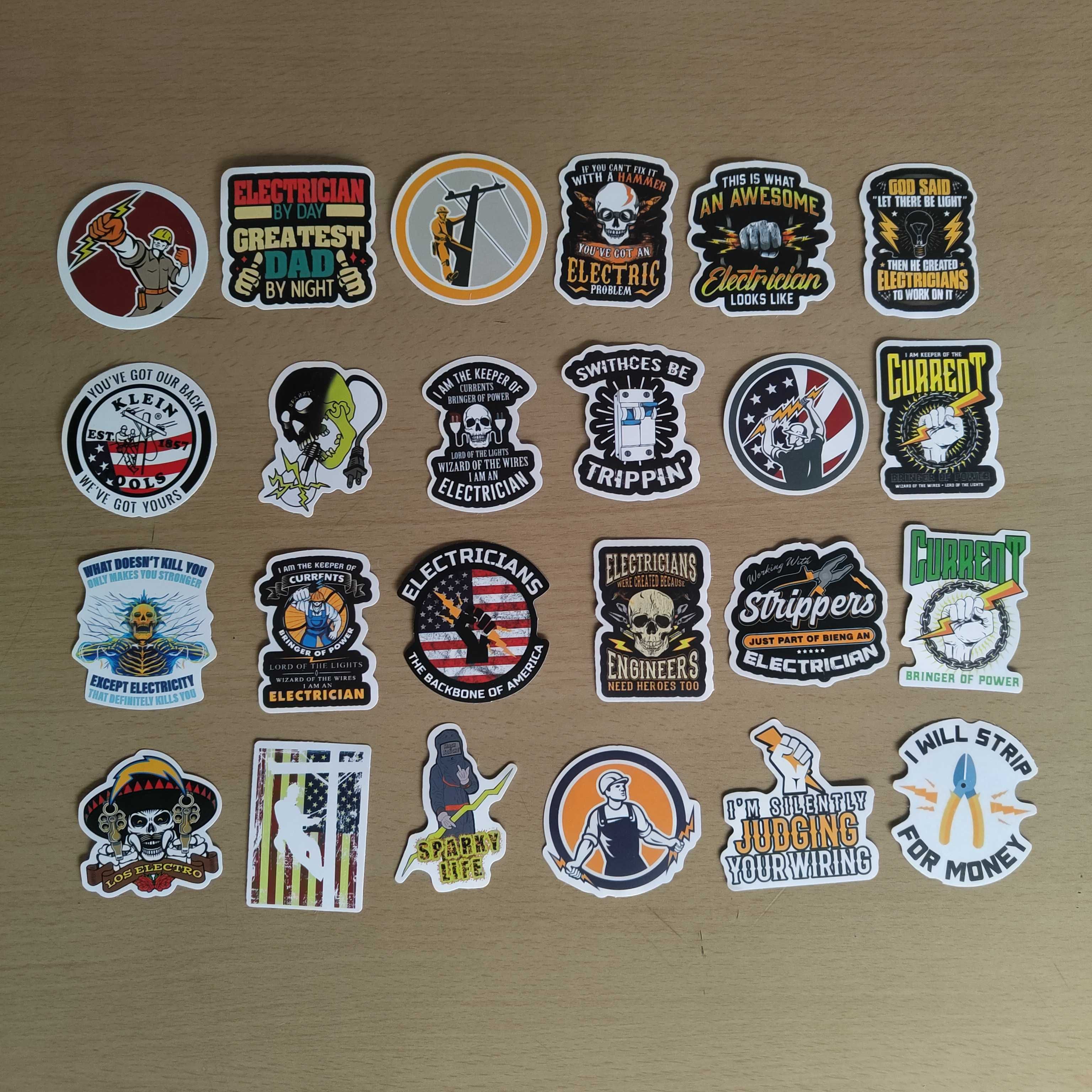 50 Stickers Autocolantes Eletricistas