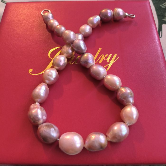 Perły naturalne naszyjnik 12-15mm