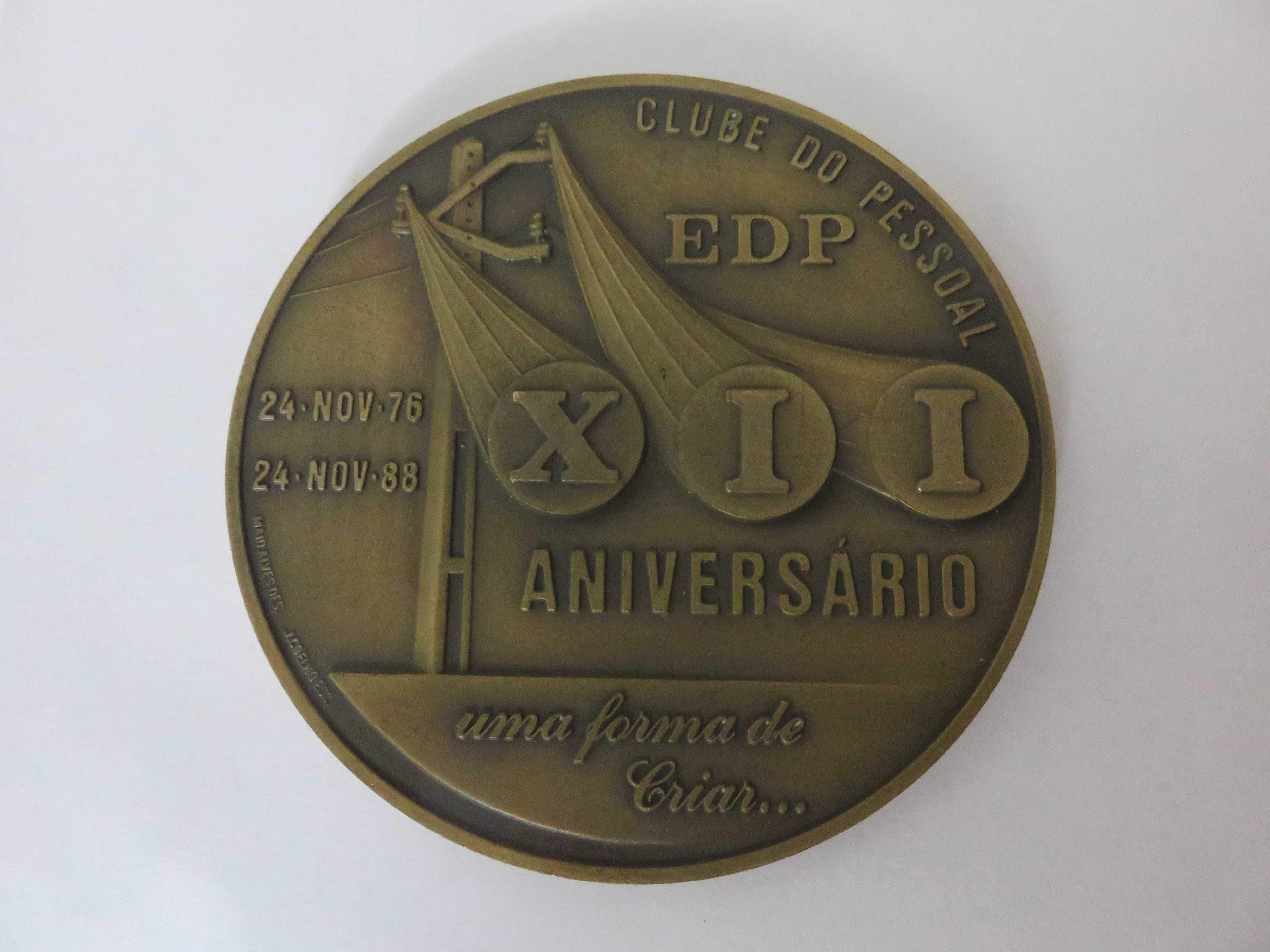 Medalha Aniversário Clube Pessoal EDP em bronze