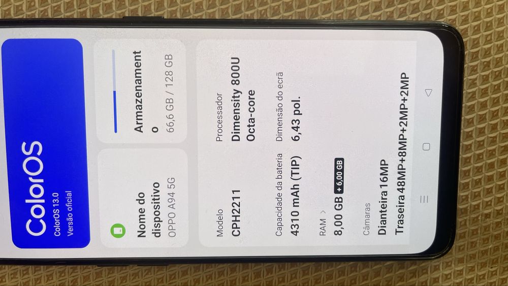 Oppo 94 5g como novo