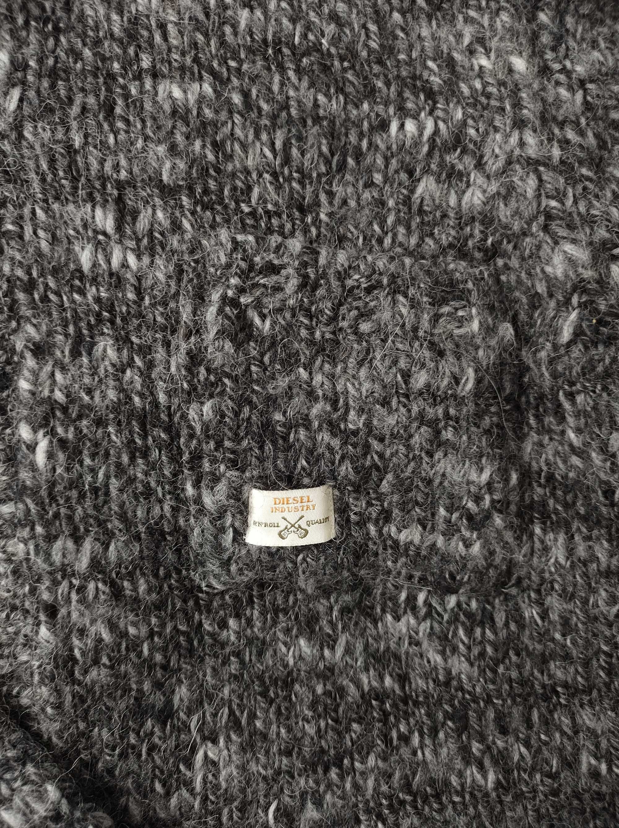 Diesel rozmiar M wełniany gruby kardigan sweter męski