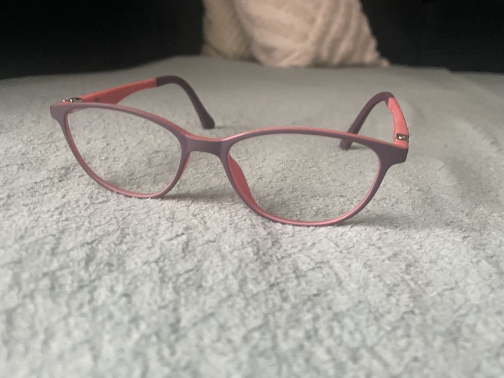Okulary korekcyjne dla dziewczynki różowo fioletowe