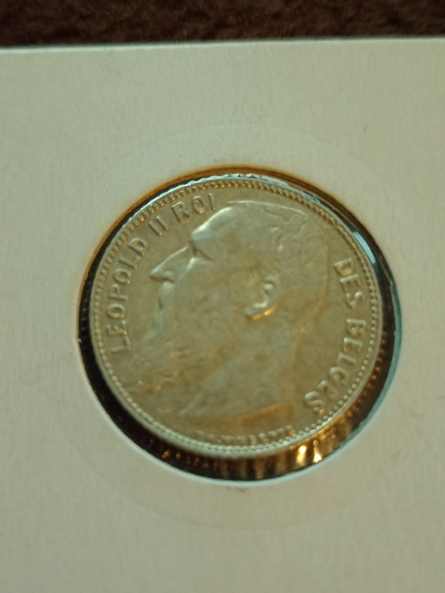 1 frank 1909 Leopold des srebro