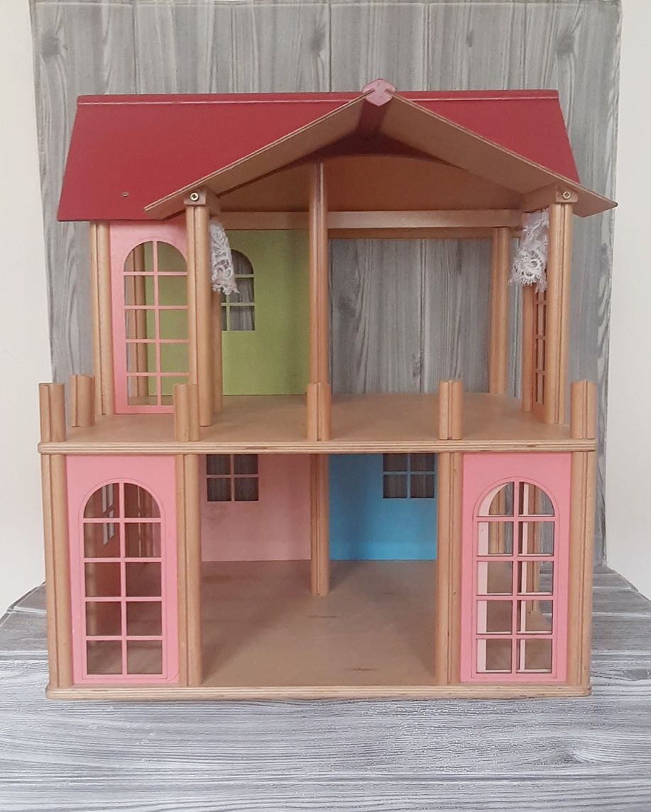 Duży domek drewniany dla lalek do zabawy dla dziecka prezent