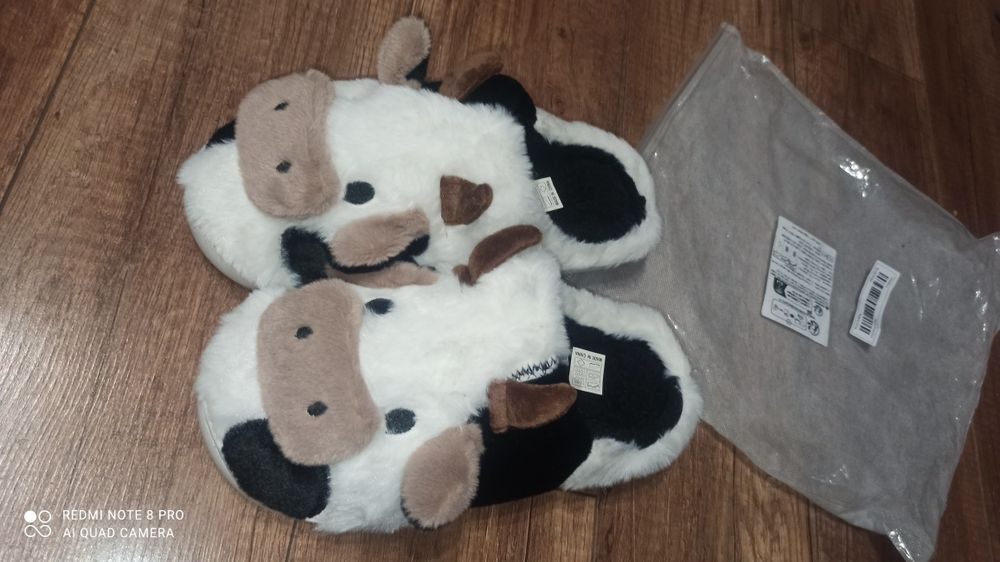 Nowe mięciutkie ciepłe kapcie Krówki rozm 38