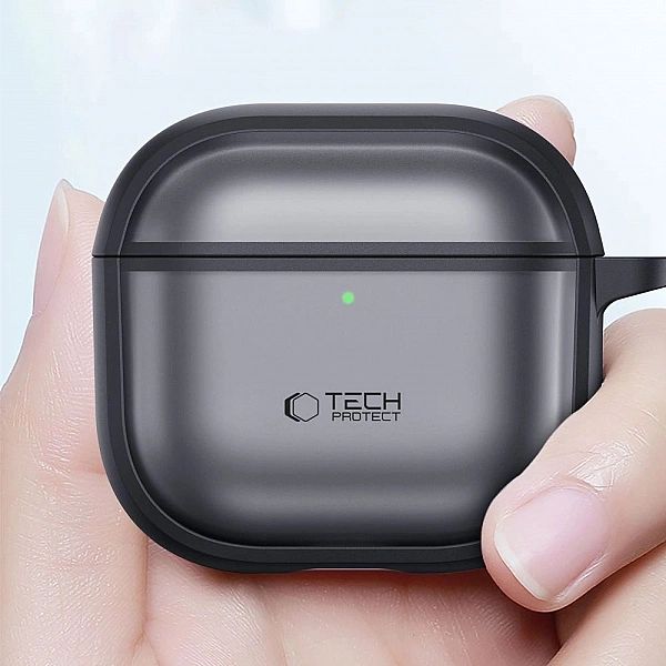 Etui Tech-Protect Slim Hook na AirPods 4 - czarne