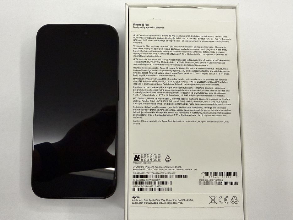 Iphone 15 PRO 256GB Black Titanium