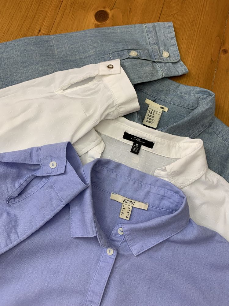 United colours,Carhartt, Levis сорочка льон/котон S/M