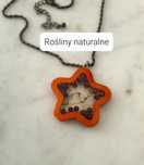 Naszyjnik rośliny naturalne drewno gwiazdka handmade niepowtarzalna