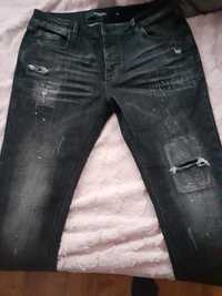 Spodnie jeans męski czarne Alessandro Zavetti