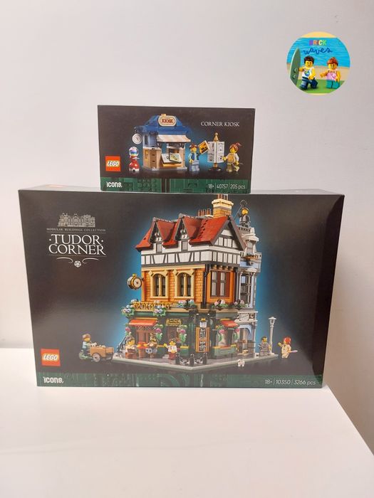 ENVIO GRATIS-LEGO 10350 Tudor Corner + 40757 Corner Kiosk (Icons)