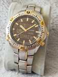 Zegarek Citizen Quartz World Time silver gold black vintage old money