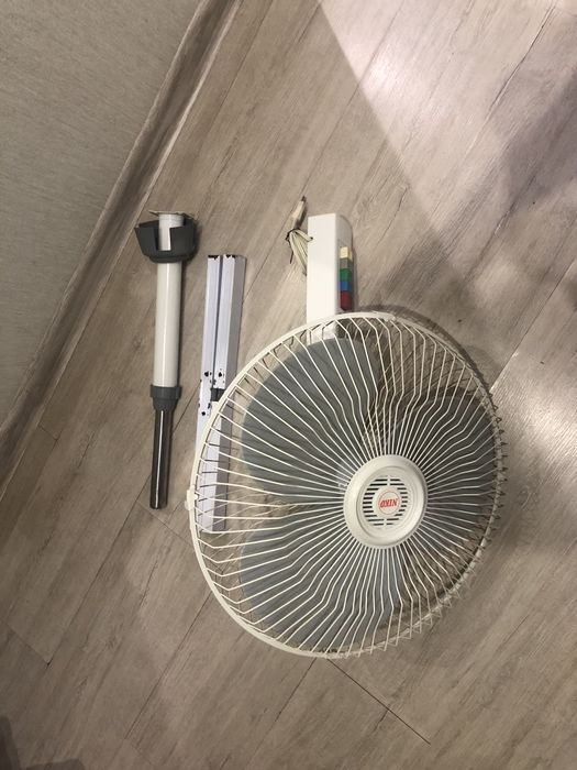 Вентилятор niko рабочий мощный но тихий большой 43 см диаметр