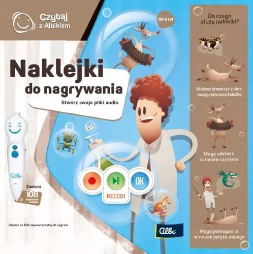 Czytaj z Albikiem. Naklejki do nagrywania. Albi. Nowy Produkt