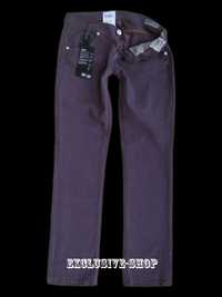 Spodnie damskie Lee LYNN proste fioletowe jeansy W28 L33 pas 80 cm