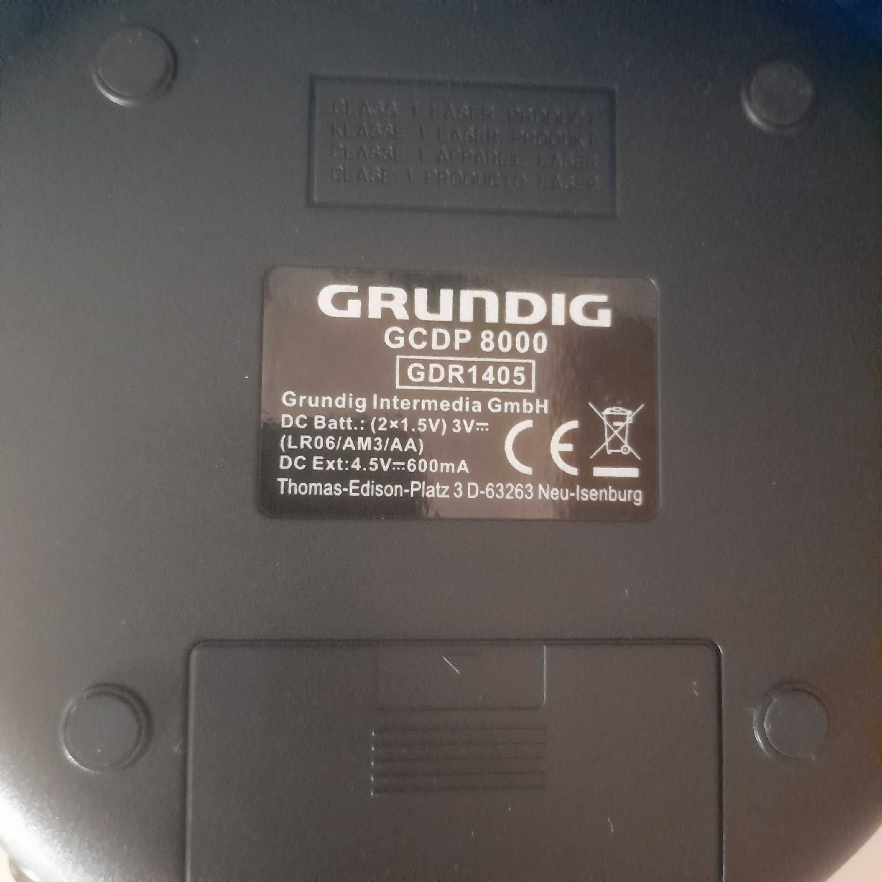 Discman  CD marki Grundig model GCDP 8000. SPRAWNY.