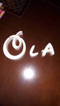 Ozdobny napis na ścianę np Ola
