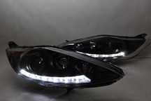 Lampy przednie przód FORD FIESTA MK 7 VII 08-12 LED Tuning BLACK NOWE