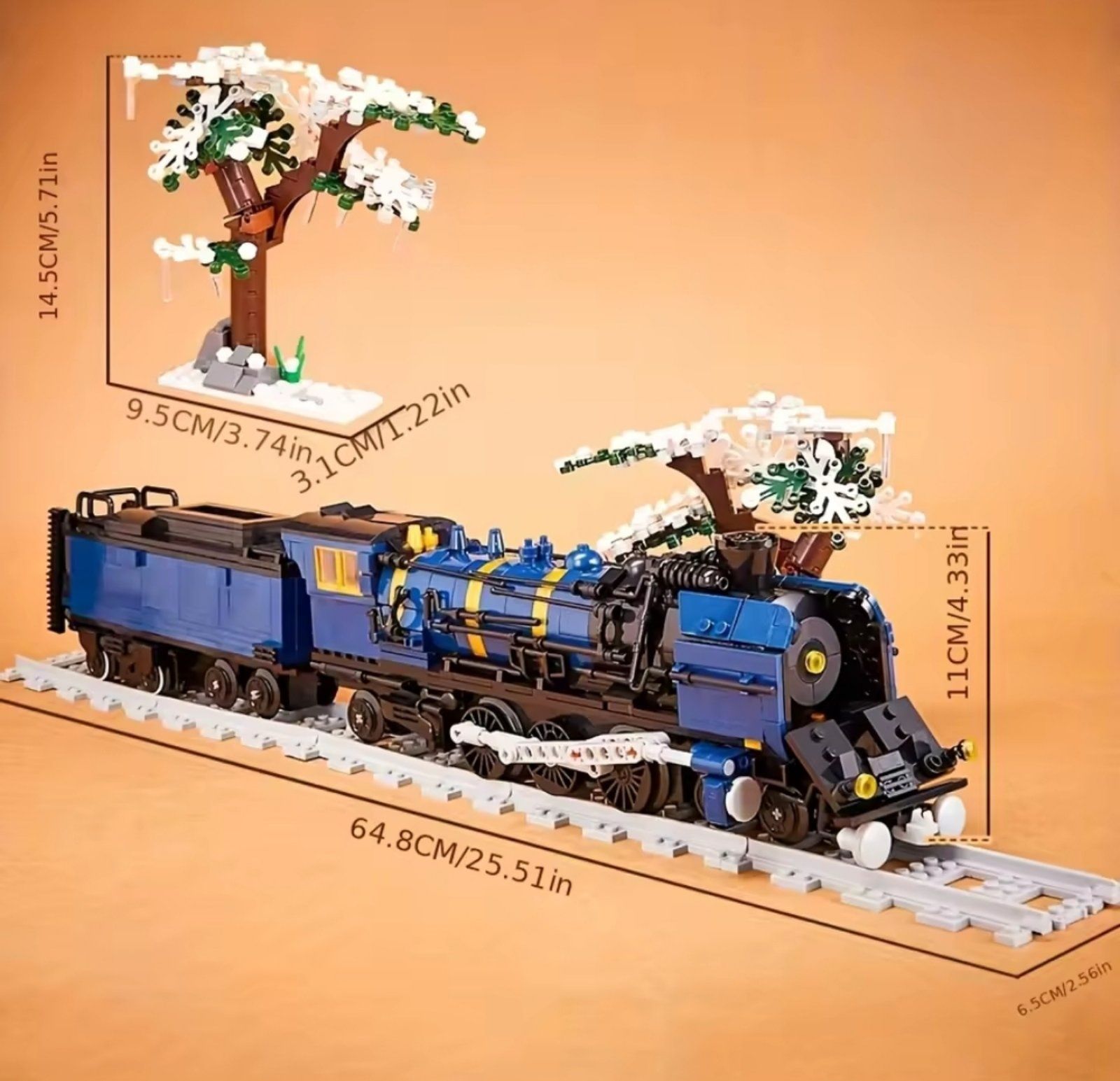Конструктор паровоз 1в1 Lego Technic 1052 деталей Лего