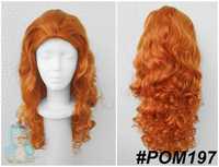 Brave Merida Waleczna peruka ruda lokowana pomarańczowa cosplay wig