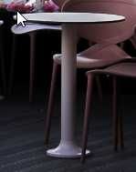 Mesa redonda para Exterior — estrutura sólida e design moderno e clean