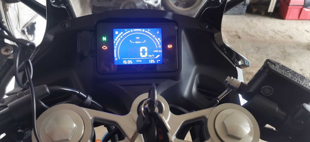 Wyświetlacz, licznik niebieski QjMotor