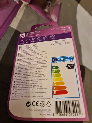 4 x Żarówka LED Philips E14 4,5W 40W FILAMENT Dimmable