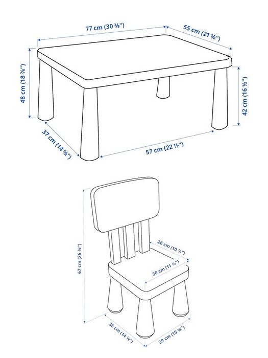 Детский столик  и стульчик ikea mammut