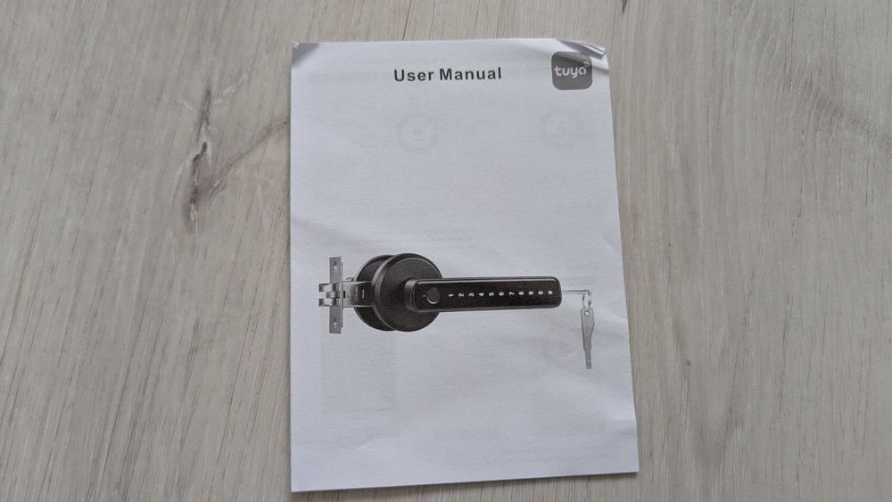 Розумний біометричний дверний замокTUYA RAYKUBE M3 blue ручка