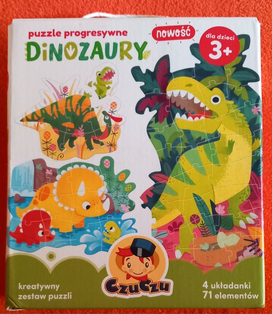 Puzzle progresywne Dinozaury