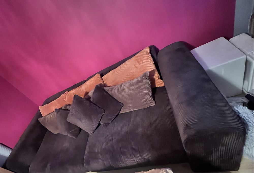 Kanapa rozkładana z funkcją spania sztruks