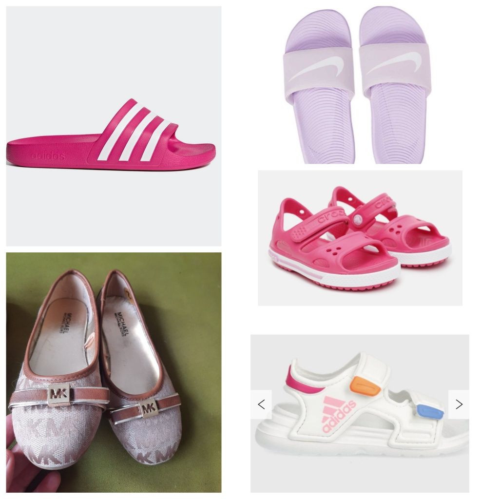 Дитячі босаніжки Adidas crocs Michael Kors шлепки сланцы балетки Nake