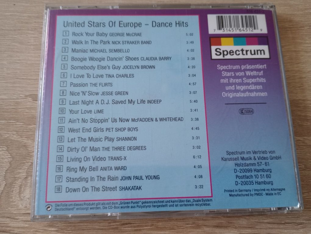 V/a United Stars of Europe Dance Hits CD - Pet Shop Boys, Lime