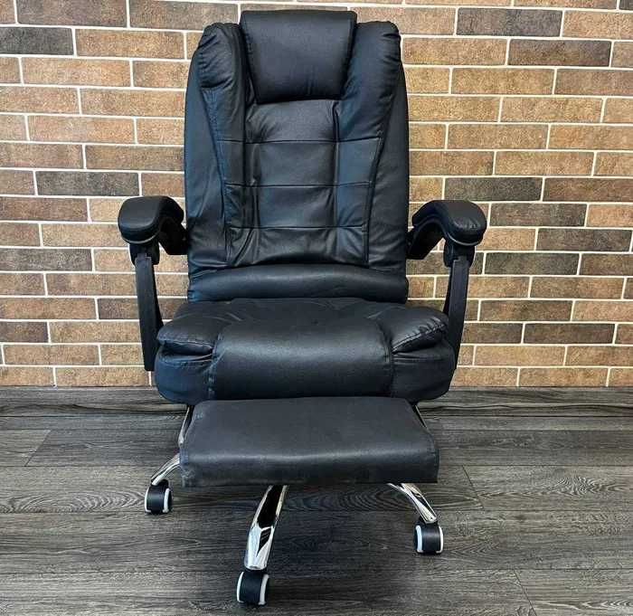 Якісне‼️ Офісне крісло BOSS Premium з підніжкою та масажером Кресло