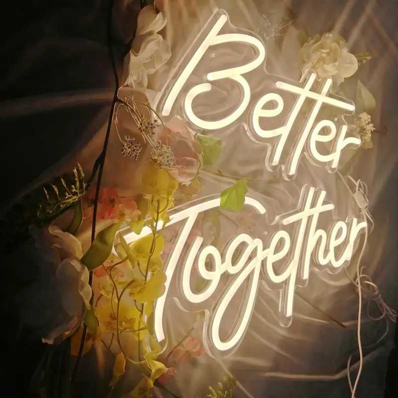 Cena za weekend - Neon led na wesele Better Together