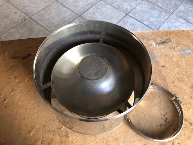 Chaminé inox como nova