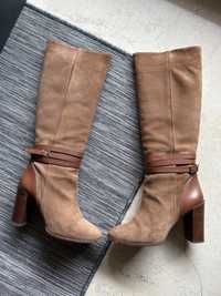 Botas cano alto camurça Massimo Dutti