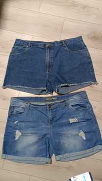 Dwie pary spodenek jeansowych szortów 4 xl