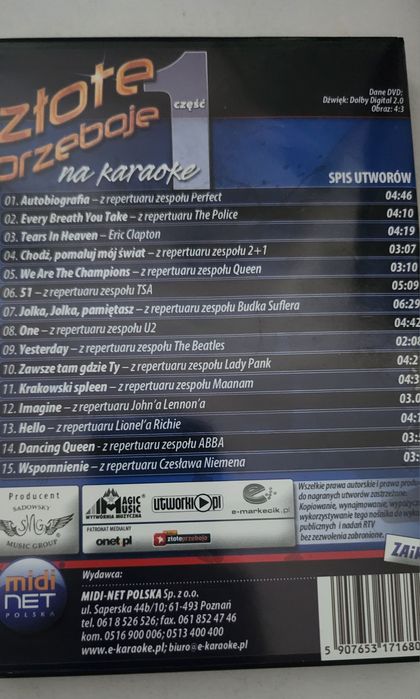 Zestaw karaoke SilverCrest  15 płyt odtwarzacz DVD Panasonic