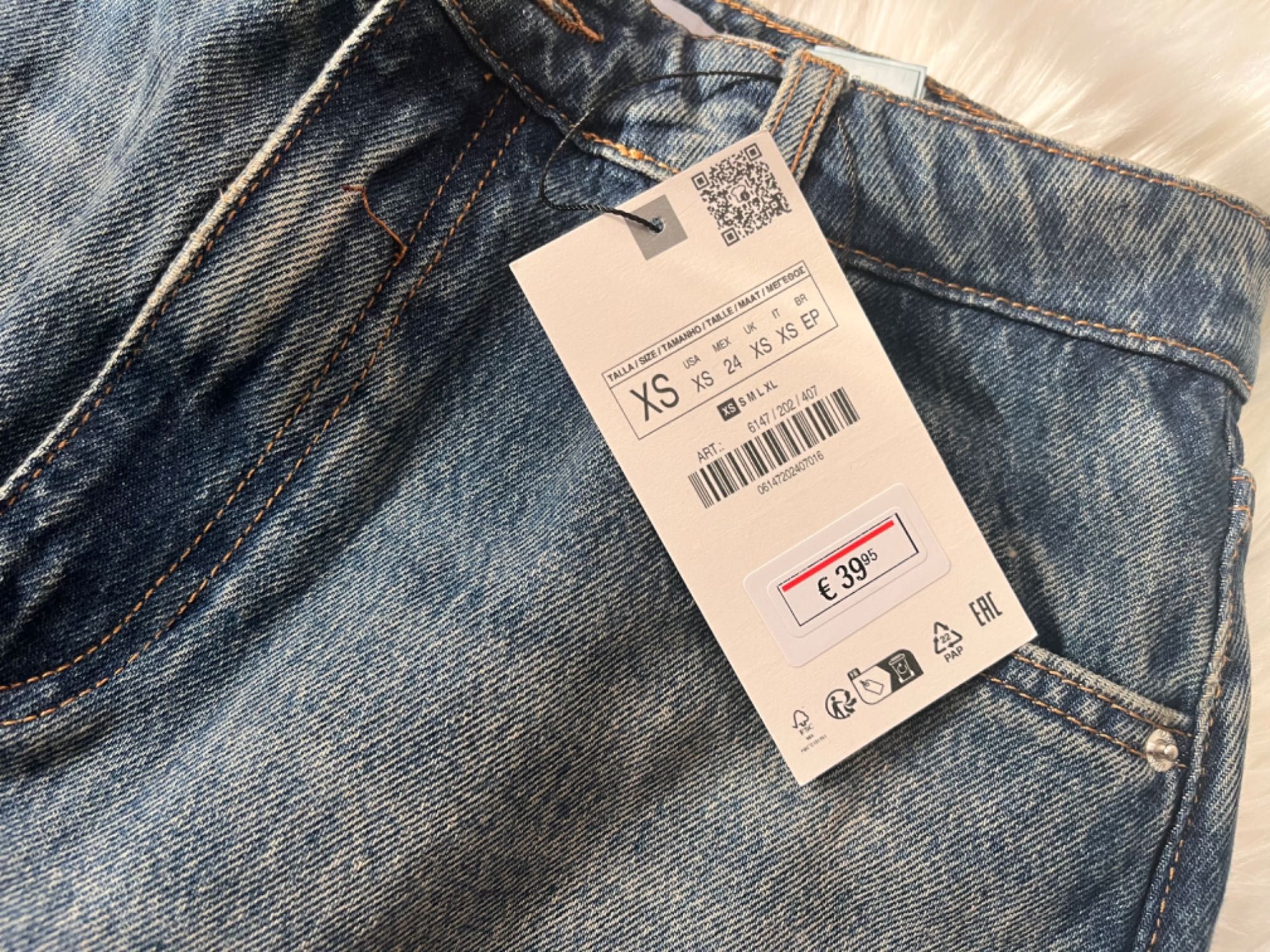 Джинсовая юбка zara xs,s