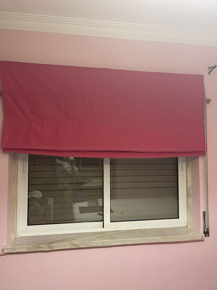 Cortinado Japonês cor de rosa