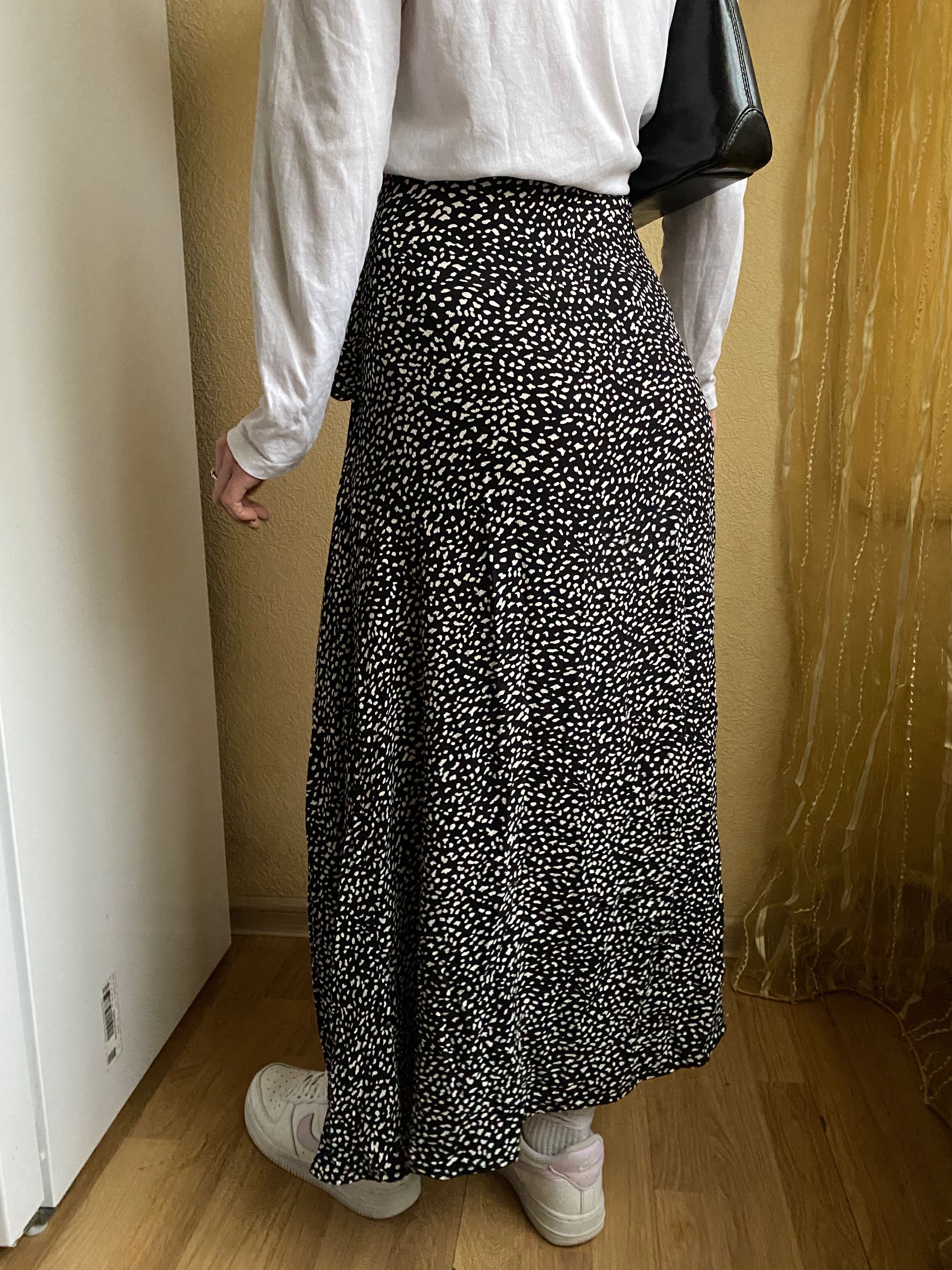 Спідниця міді з вирізом, юбка довга Zara