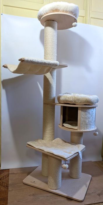 Natural Paradise Drapak dla Kota Magnolia XL Kremowy 175cm DUŻY SOLIDN