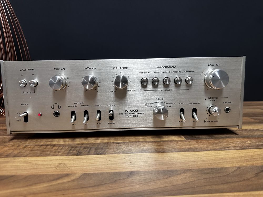 Wzmacniacz Nikko TRM-600 - vintage, drewno