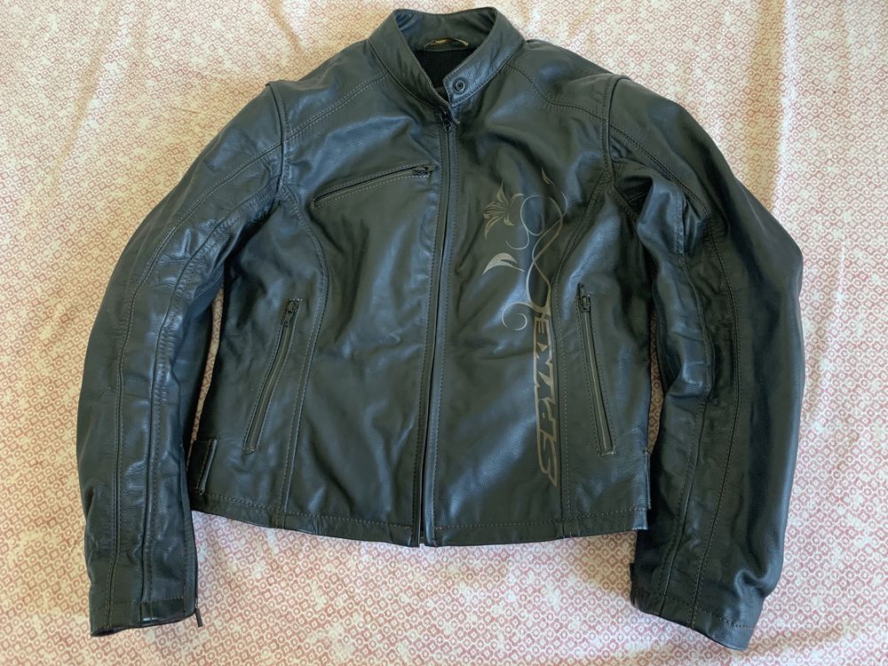 Мото куртка Spyke (кожа) байкерская куртка косуха
