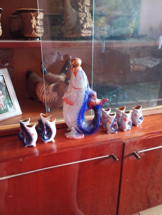 фарфоровый сервиз рыбки СССР